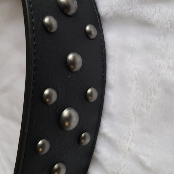 Lauren Ralph Lauren Studded‎ Wide Leather Black Belt. Size small . main image 5